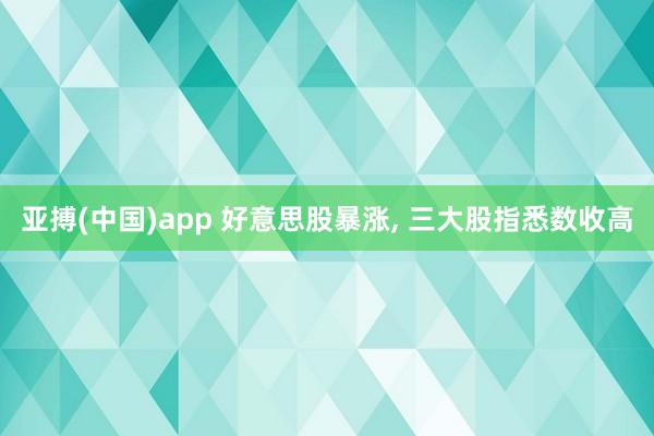 亚搏(中国)app 好意思股暴涨, 三大股指悉数收高