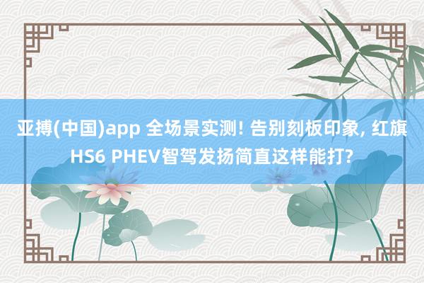 亚搏(中国)app 全场景实测! 告别刻板印象, 红旗HS6 PHEV智驾发扬简直这样能打?