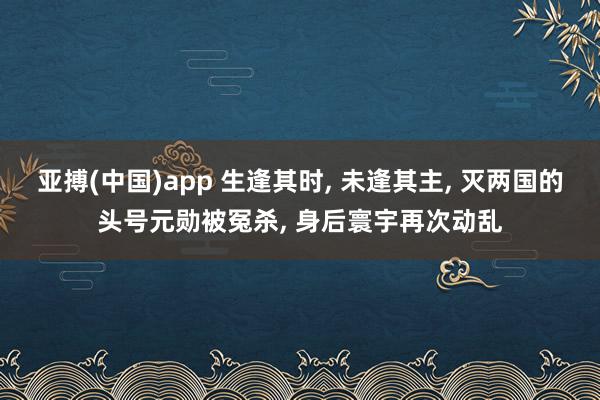 亚搏(中国)app 生逢其时， 未逢其主， 灭两国的头号元勋被冤杀， 身后寰宇再次动乱