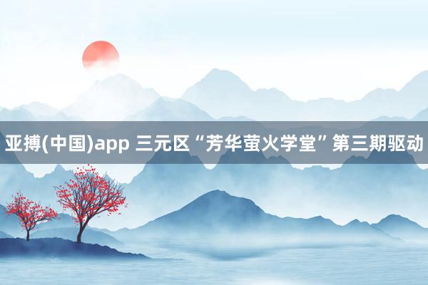 亚搏(中国)app 三元区“芳华萤火学堂”第三期驱动