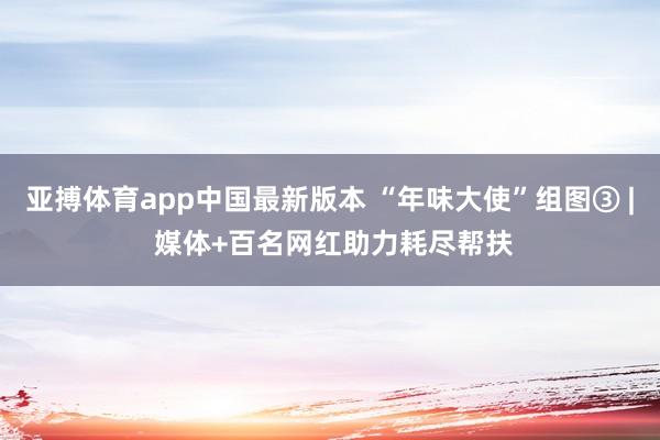 亚搏体育app中国最新版本 “年味大使”组图③ | 媒体+百名网红助力耗尽帮扶